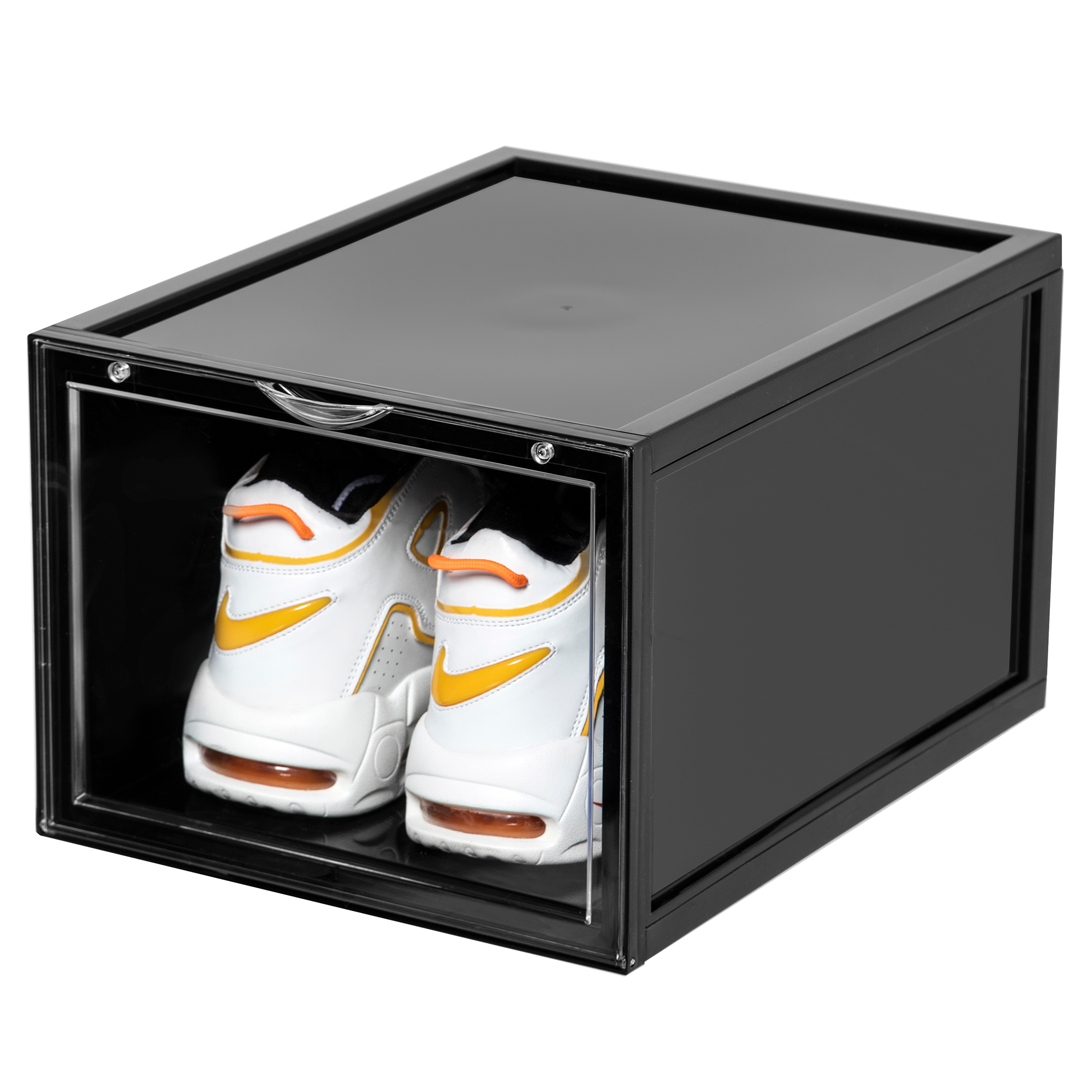 Crep Protect Clear Shoe Storage Box - Ultimate Sneaker Crates 2.0 |  Stackable, High-Top Sneaker Organizer (2-Pack) | Magnetic Doors, UV  Protection